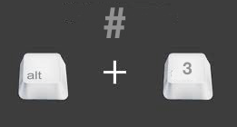 Alt 3 Hashtag Mac